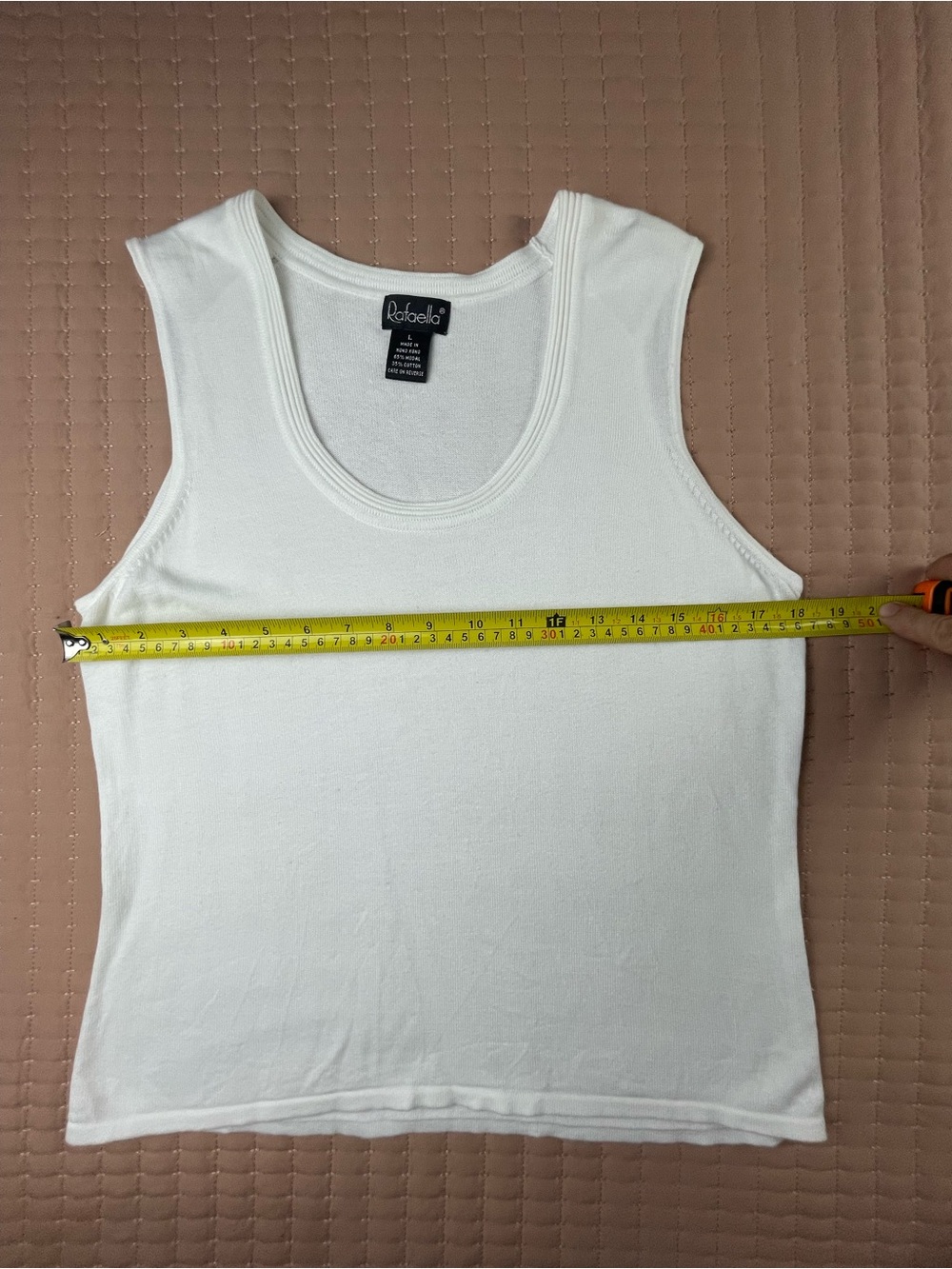 VTG Rafaella Knit Tank Top large - Picture 4 of 6